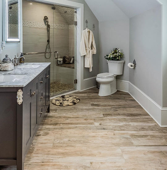 PVC-Boden im Badezimmer