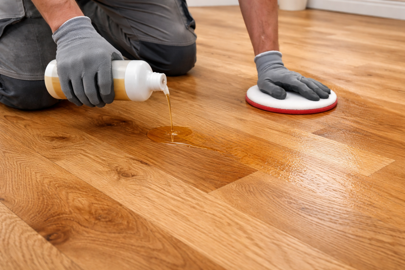 Parkett ölen Nahaufnahme