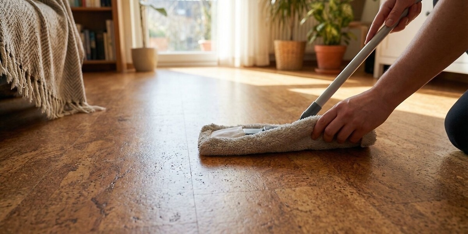 Korkboden schonend pflegen